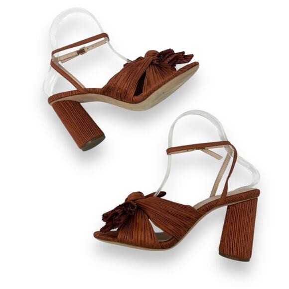 Loeffler Randall Camellia Knotted Sandal Terracotta Orange Bronze 6.5 Women’s - Picture 9 of 12